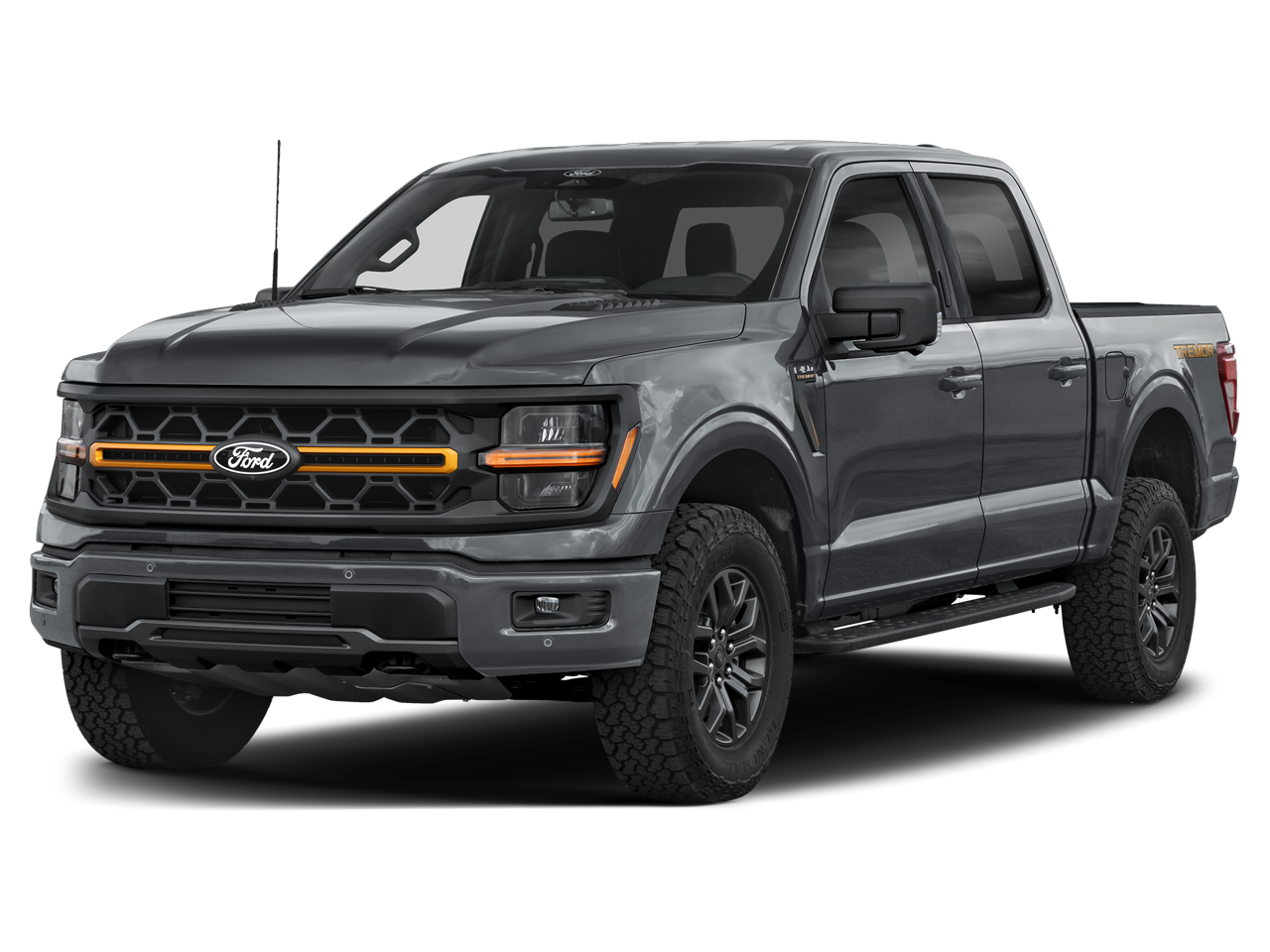 2026 Ford F-150 Tremor in Carbonized Gray Metallic — front three-quarter view