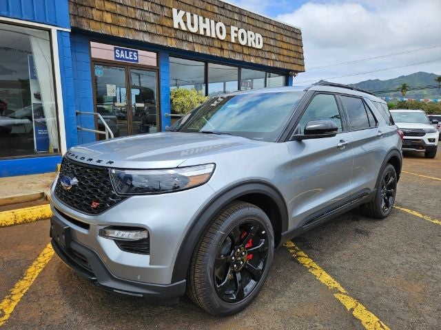 2024 Ford Explorer ST in Silver Metallic — front three-quarter view