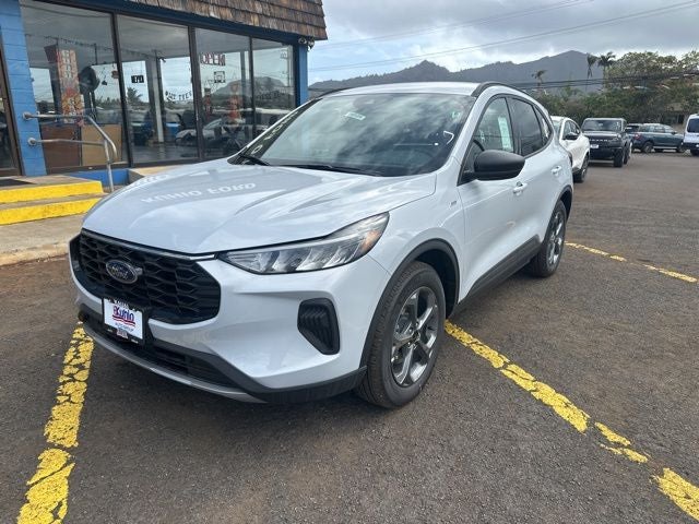 2026 Ford Escape ST-Line in Space Silver Metallic — front three-quarter view