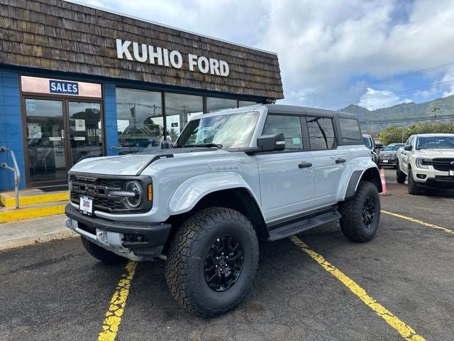 2026 Ford Bronco Raptor in Avalanche Gray — front three-quarter view