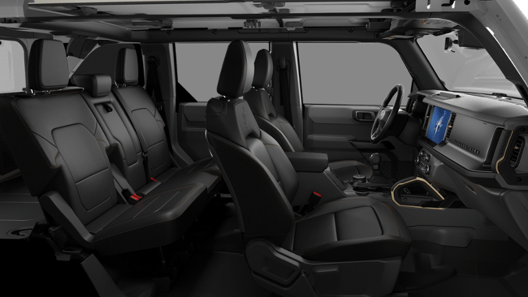 2026 Ford Bronco Badlands in Oxford White — front three-quarter view