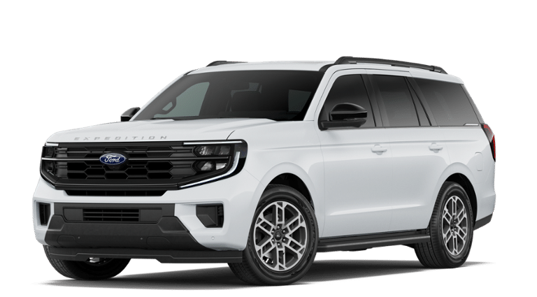2026 Ford Expedition Active in Oxford White — front three-quarter view