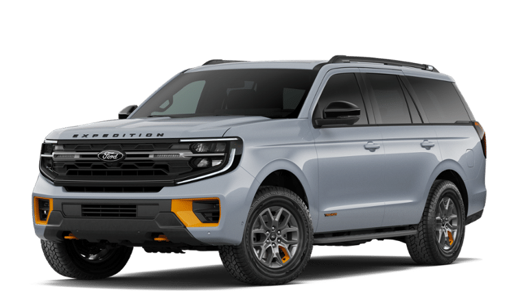 2026 Ford Expedition Tremor in Glacier Gray Metallic Tri-Coat — front three-quarter view