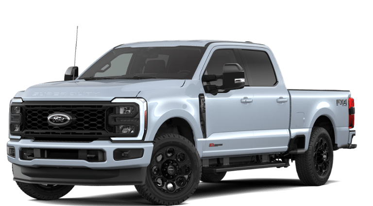 2026 Ford F-350SD Lariat in Glacier Gray Metallic Tricoat — front three-quarter view
