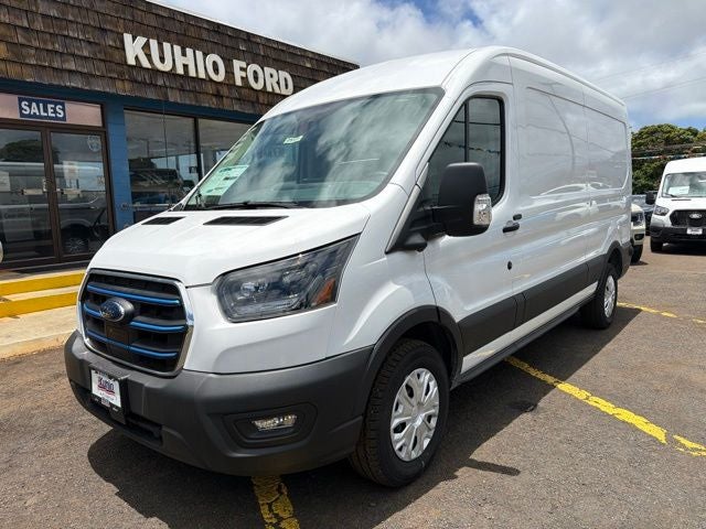 2025 Ford E-Transit-350 Base in Oxford White — front three-quarter view