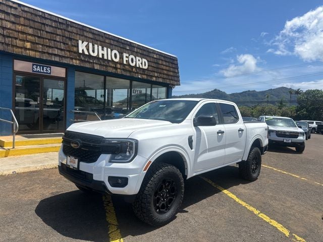 2025 Ford Ranger XLT in Oxford White — front three-quarter view