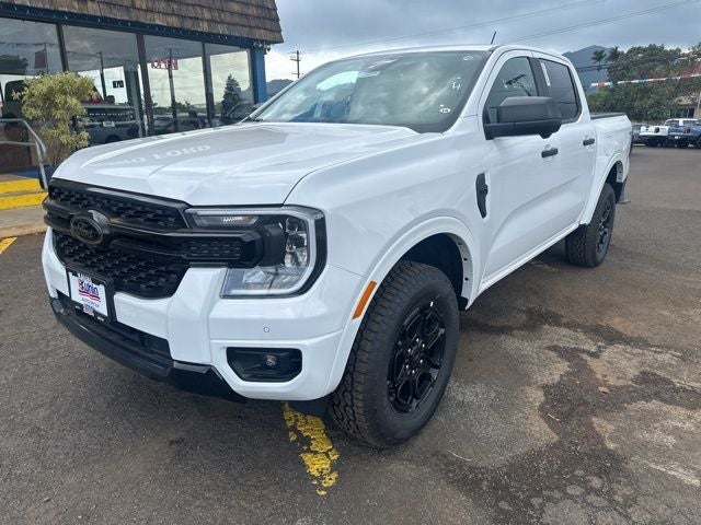 2025 Ford Ranger XLT in Oxford White — front three-quarter view