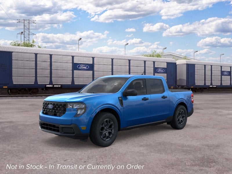 2026 Ford Maverick XLT in Velocity Blue — front three-quarter view