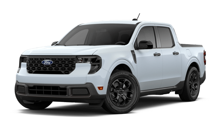 2026 Ford Maverick XLT in Space White Metallic — front three-quarter view