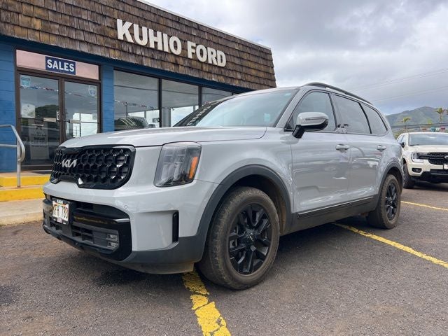 2024 Kia Telluride SX X-Pro in Wolf Gray — front three-quarter view